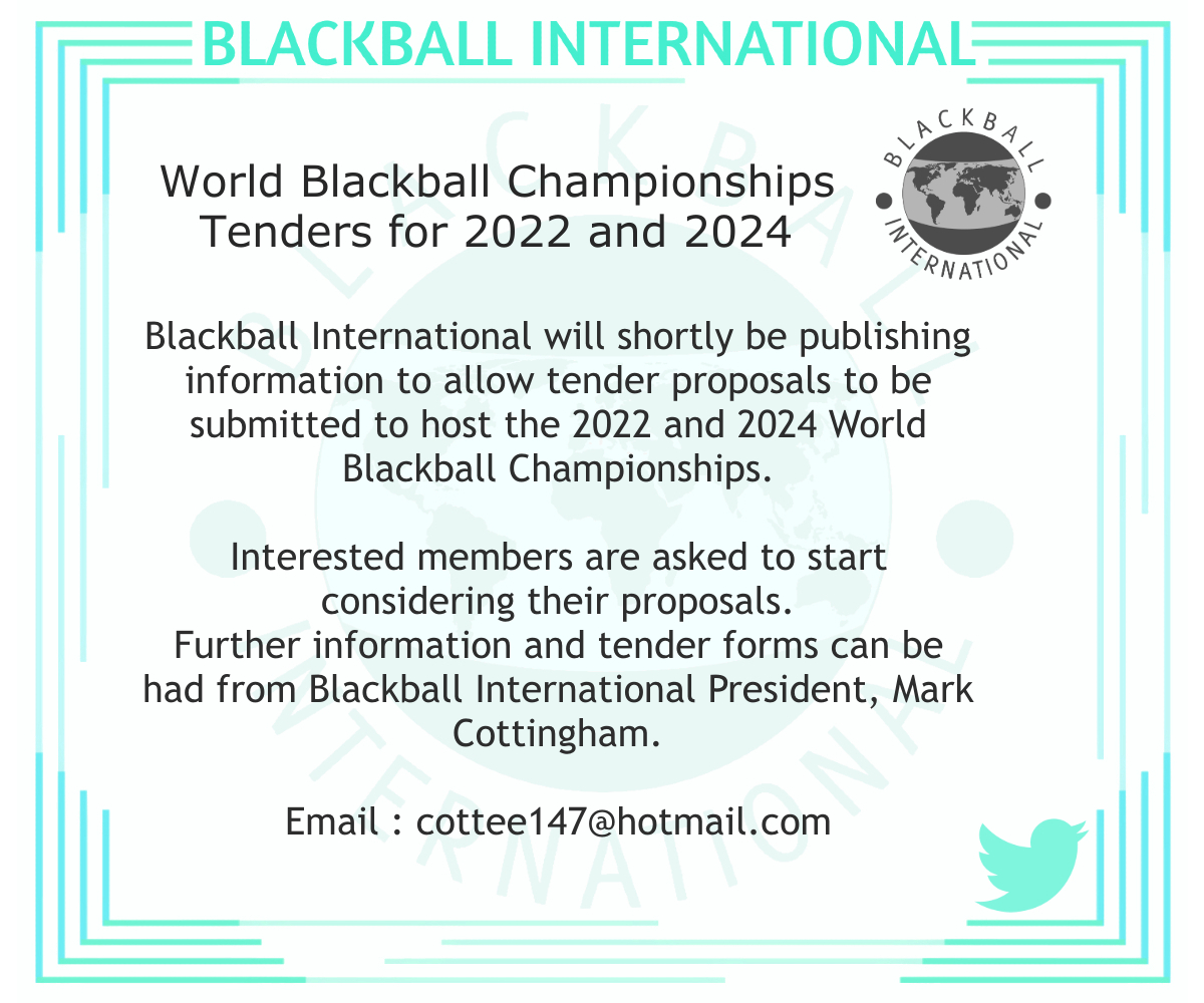 World Blackball Championships 2022 2024 tenders bids