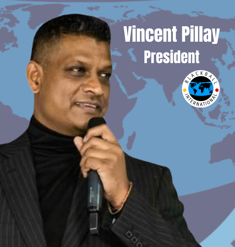 Vincent Pillay Blackball International President